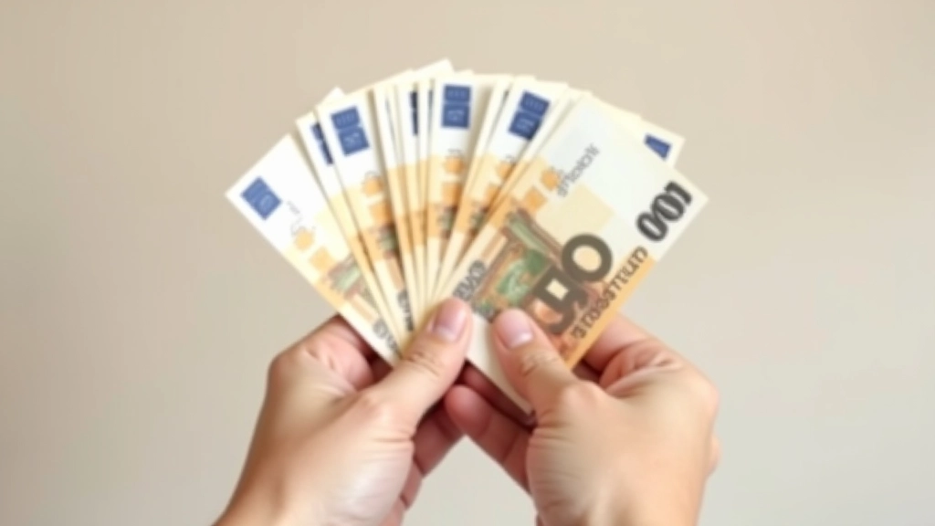 Moters ranky pinigų suma — eurų popieriniai pinigai, suimti ir atlaisvinti