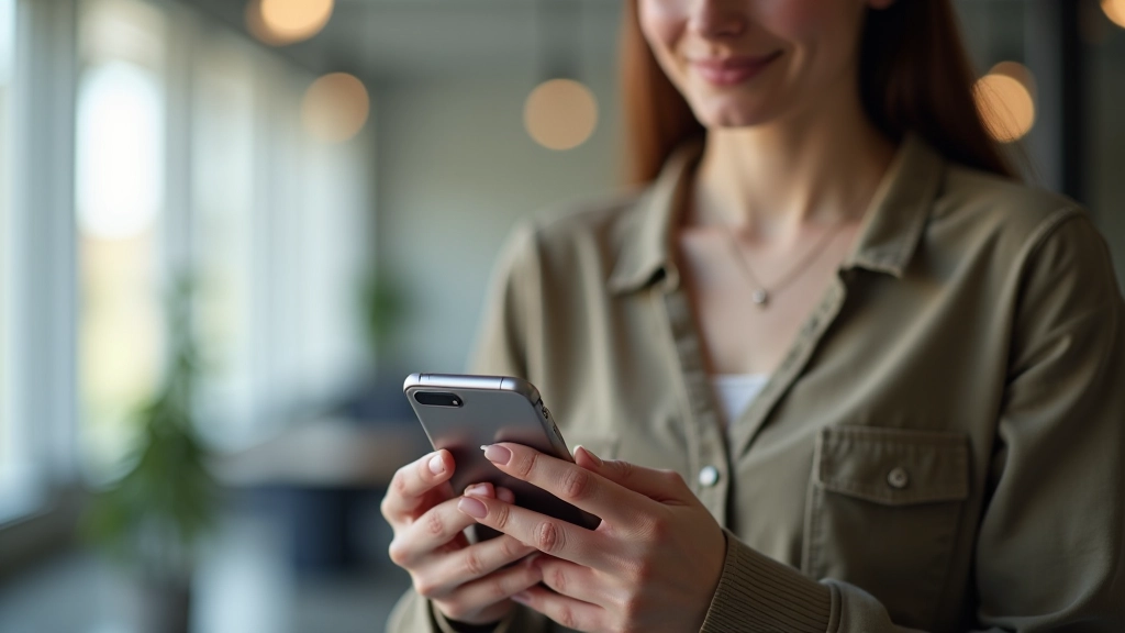 Žmonės žiūri į telefoną su Facebook aplikacija, mainų grupės ekranas, šviesi aplinka